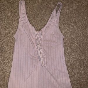 Cute Pink Crisscross Tank Top